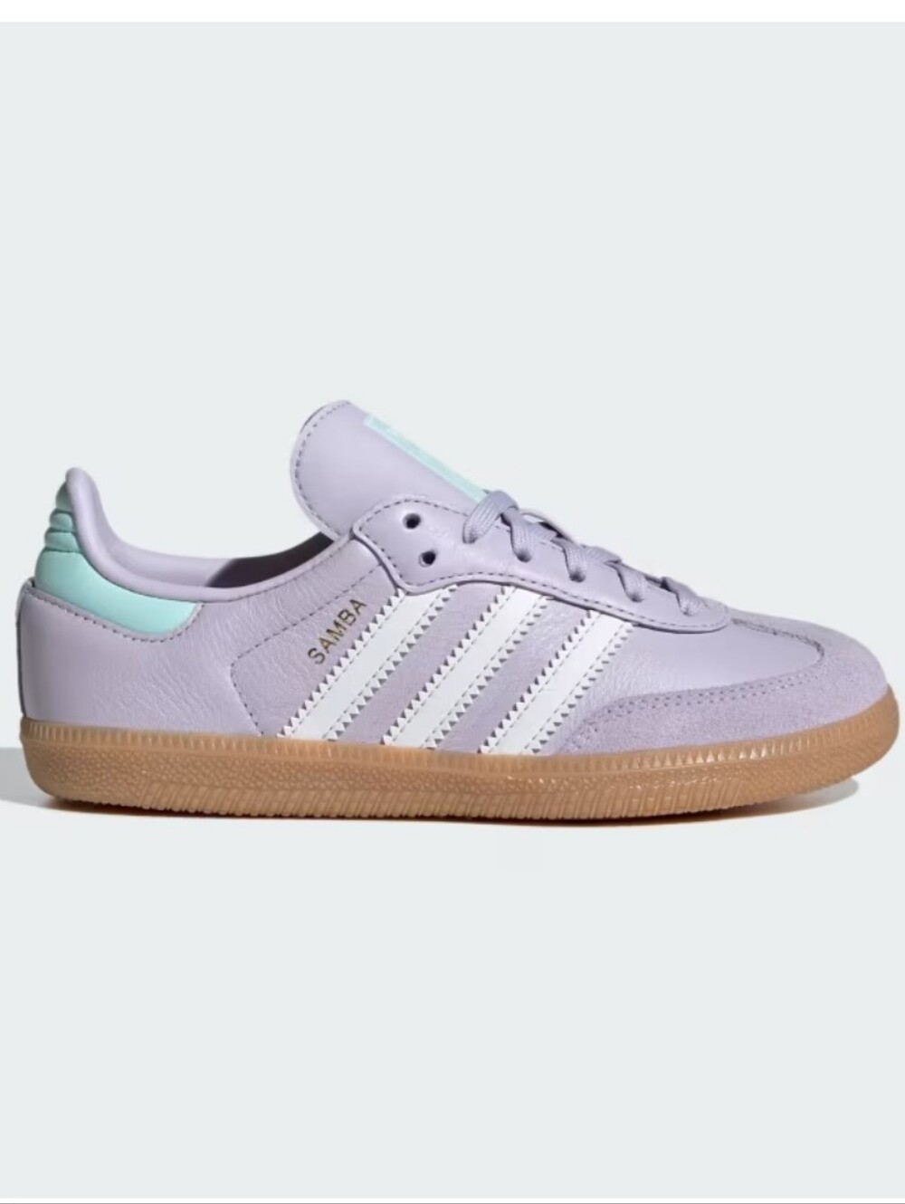 Adidas Samba OG Big Kid Silver Dawn (Lavender)/Crystal White/Semi Flash Aqua 8K